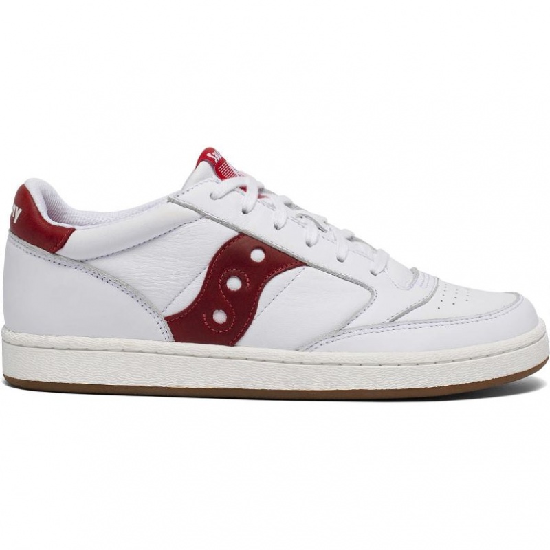 White / Red Saucony Jazz Court Men\'s Sneakers | USA YMBREW