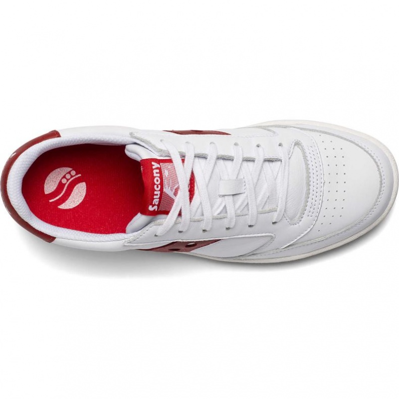 White / Red Saucony Jazz Court Women's Sneakers | USA KGHIUV