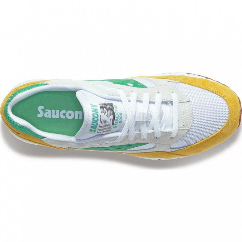 White / Yellow / Green Saucony Shadow 6000 Men's Sneakers | USA QNEIUR