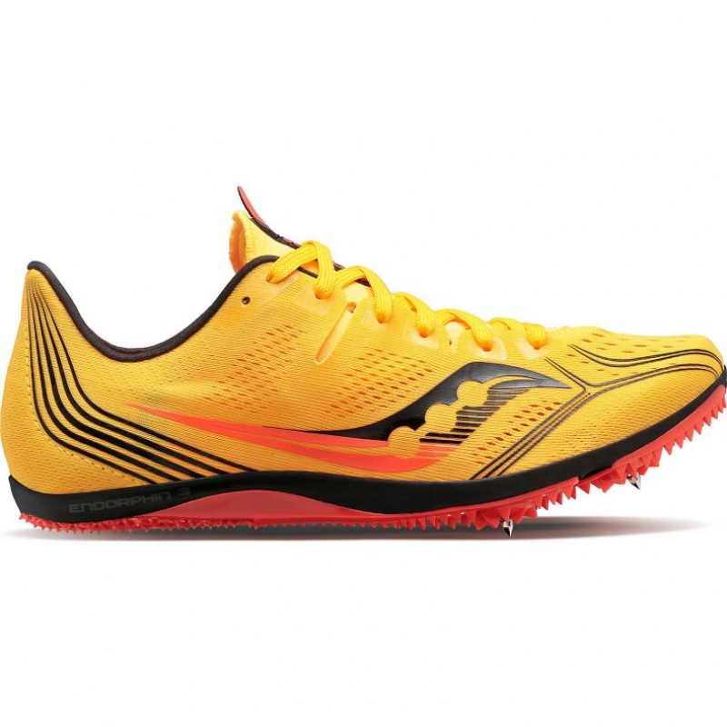 Yellow Saucony Endorphin 3 Men\'s Spikes | USA ASOEPZ