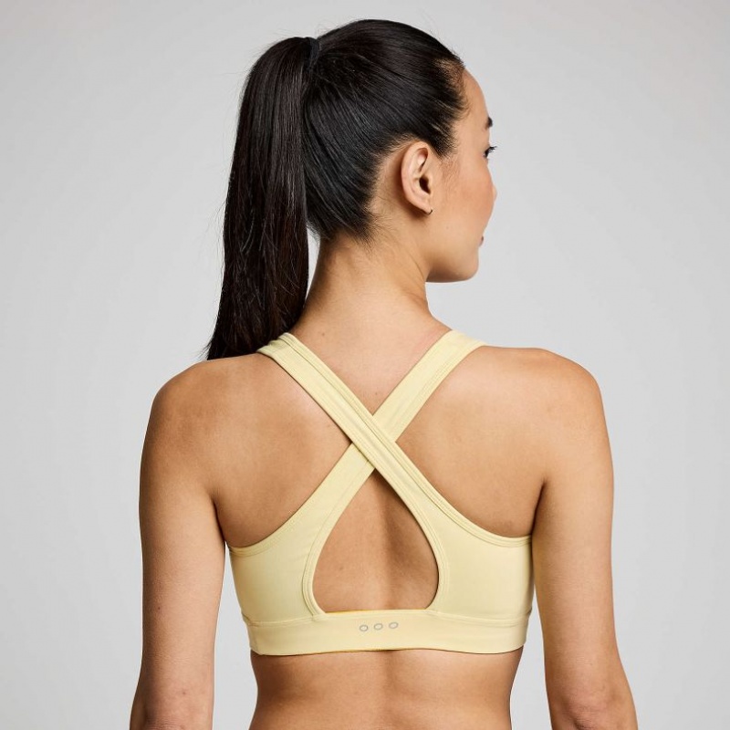 Yellow Saucony Fortify Women's Bra | USA ZYCTQB