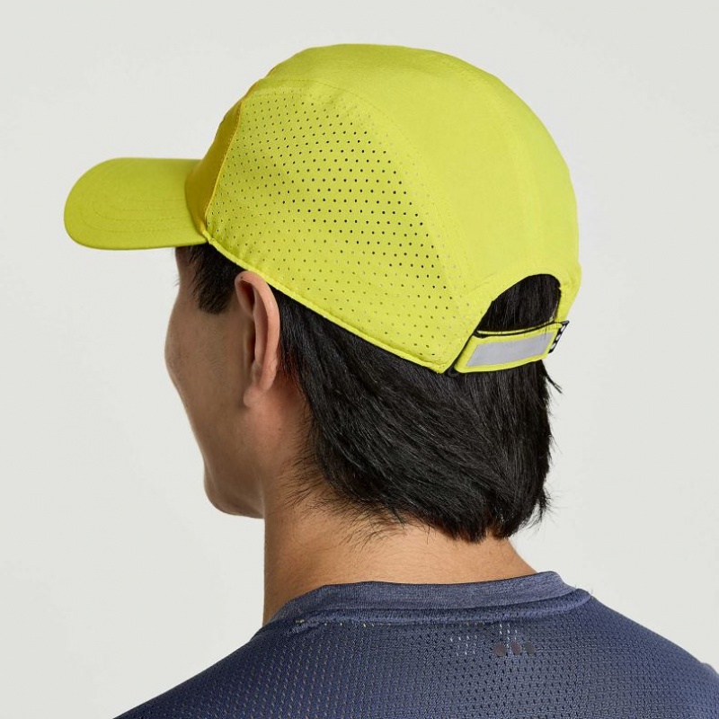 Yellow Saucony Outpace Men's Hat | USA FNZLHR