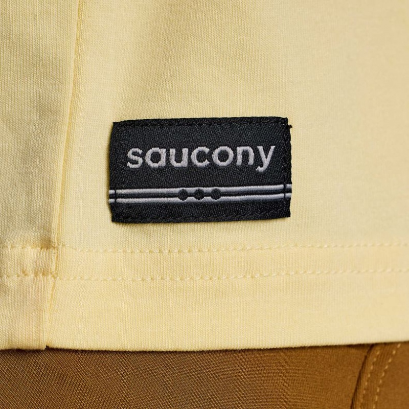 Yellow Saucony Recovery Boxy Women's T-Shirt | USA DJEOTG