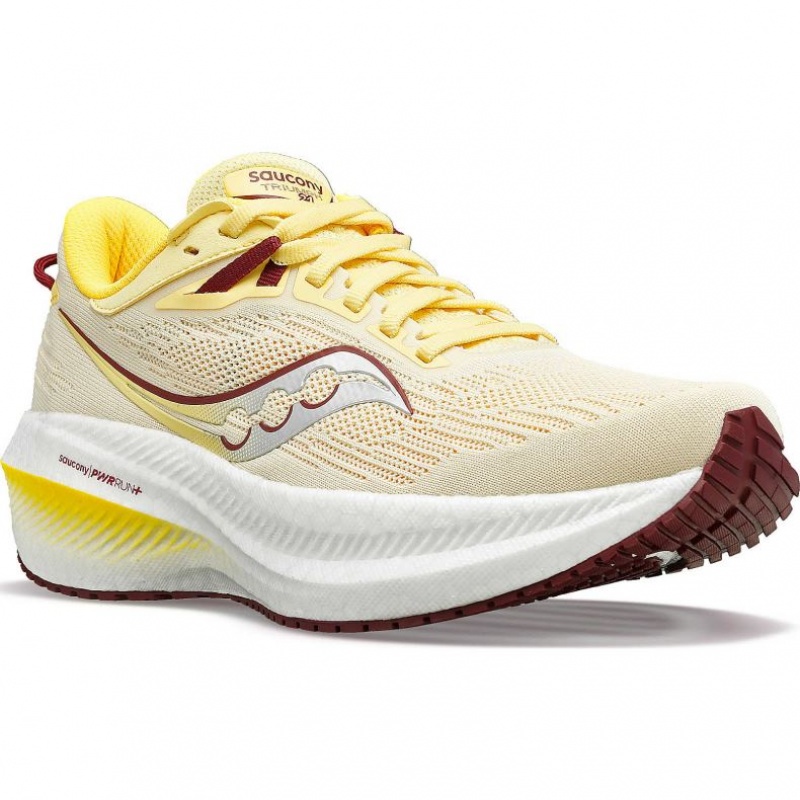 Yellow Saucony Triumph 21 Women's Running Shoes | USA QGDNPJ